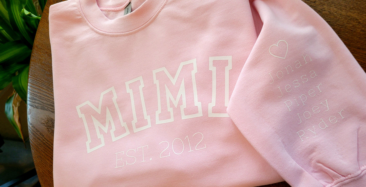 Child names MAMA crewneck