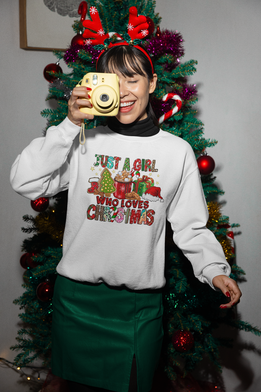 Just a girl who loves Christmas sweatshirt